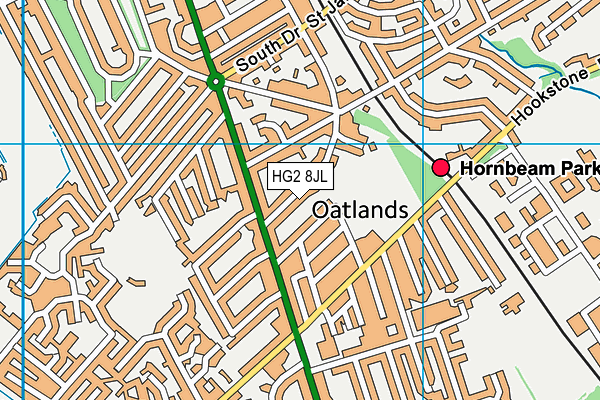 HG2 8JL map - OS VectorMap District (Ordnance Survey) HG2 8JL map - OS VectorMap District (Ordnance Survey)