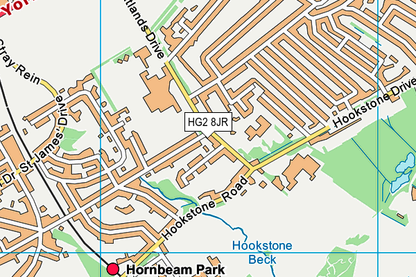 HG2 8JR map - OS VectorMap District (Ordnance Survey) HG2 8JR map - OS VectorMap District (Ordnance Survey)