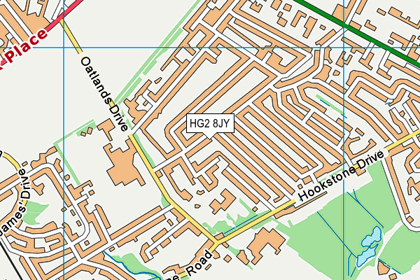 HG2 8JY map - OS VectorMap District (Ordnance Survey) HG2 8JY map - OS VectorMap District (Ordnance Survey)