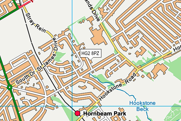 HG2 8PZ map - OS VectorMap District (Ordnance Survey) HG2 8PZ map - OS VectorMap District (Ordnance Survey)