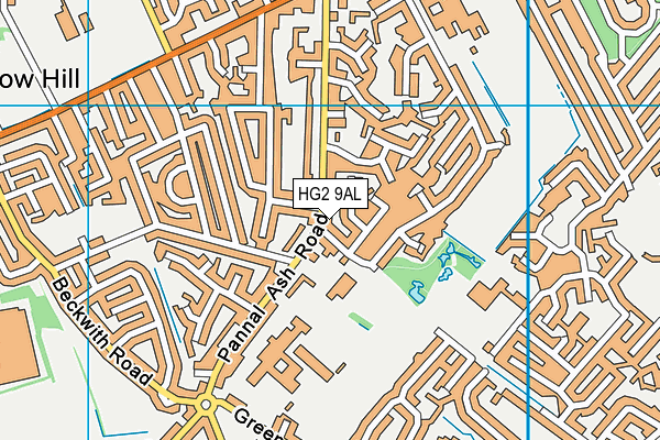 HG2 9AL map - OS VectorMap District (Ordnance Survey) HG2 9AL map - OS VectorMap District (Ordnance Survey)