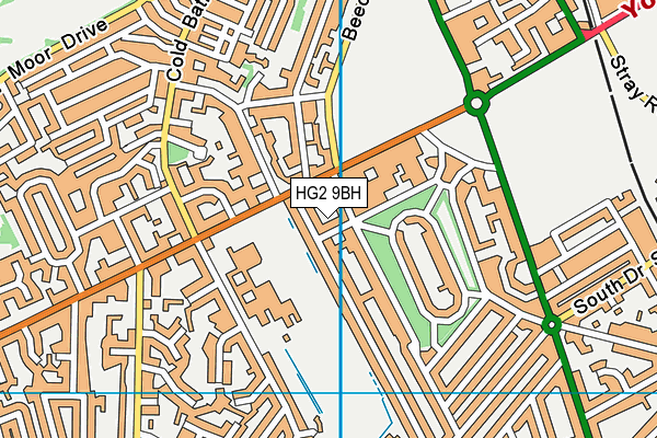 HG2 9BH map - OS VectorMap District (Ordnance Survey) HG2 9BH map - OS VectorMap District (Ordnance Survey)