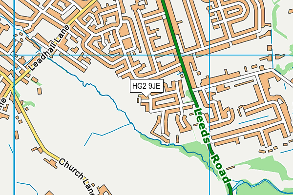 HG2 9JE map - OS VectorMap District (Ordnance Survey)
