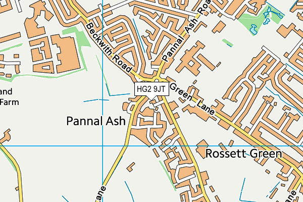 HG2 9JT map - OS VectorMap District (Ordnance Survey)