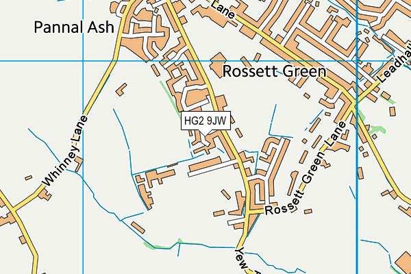 HG2 9JW map - OS VectorMap District (Ordnance Survey) HG2 9JW map - OS VectorMap District (Ordnance Survey)