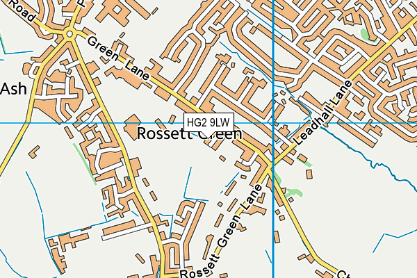 HG2 9LW map - OS VectorMap District (Ordnance Survey) HG2 9LW map - OS VectorMap District (Ordnance Survey)