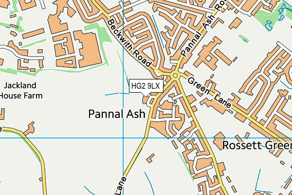 HG2 9LX map - OS VectorMap District (Ordnance Survey) HG2 9LX map - OS VectorMap District (Ordnance Survey)