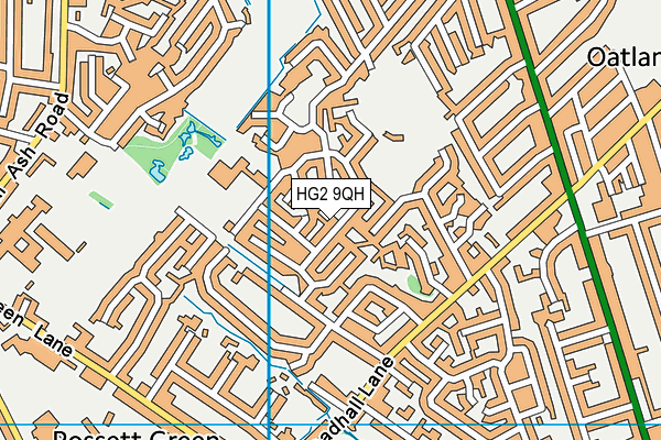 HG2 9QH map - OS VectorMap District (Ordnance Survey) HG2 9QH map - OS VectorMap District (Ordnance Survey)