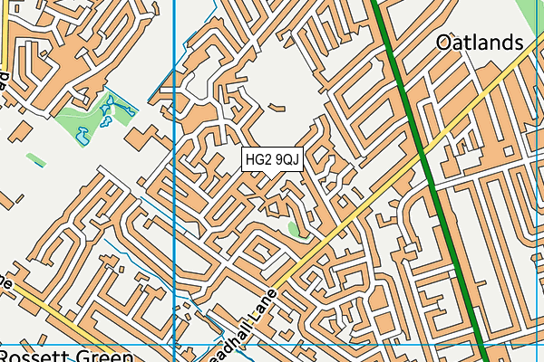 HG2 9QJ map - OS VectorMap District (Ordnance Survey) HG2 9QJ map - OS VectorMap District (Ordnance Survey)