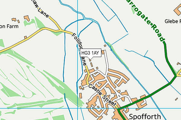 HG3 1AY map - OS VectorMap District (Ordnance Survey)