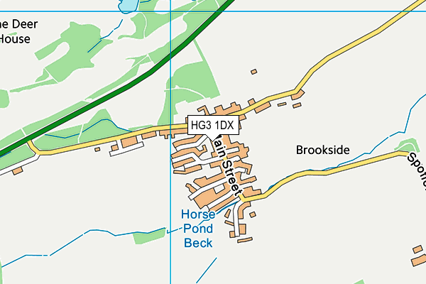 HG3 1DX map - OS VectorMap District (Ordnance Survey)