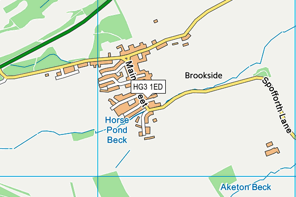 HG3 1ED map - OS VectorMap District (Ordnance Survey) HG3 1ED map - OS VectorMap District (Ordnance Survey)
