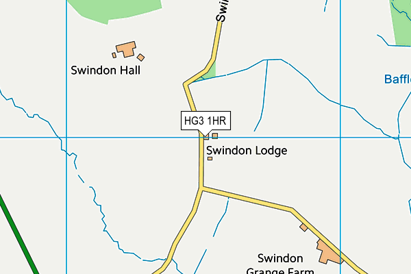 HG3 1HR map - OS VectorMap District (Ordnance Survey)