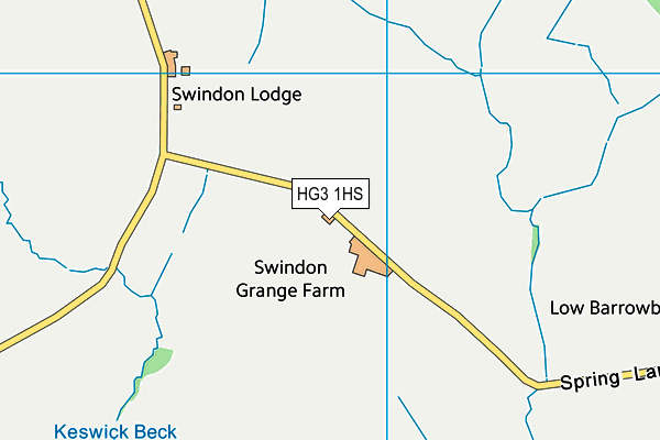 HG3 1HS map - OS VectorMap District (Ordnance Survey) HG3 1HS map - OS VectorMap District (Ordnance Survey)