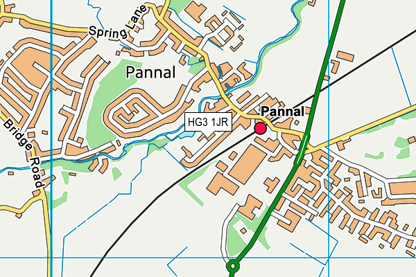 HG3 1JR map - OS VectorMap District (Ordnance Survey)