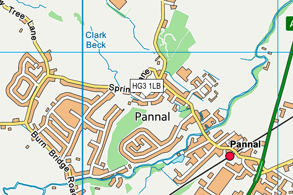 HG3 1LB map - OS VectorMap District (Ordnance Survey)