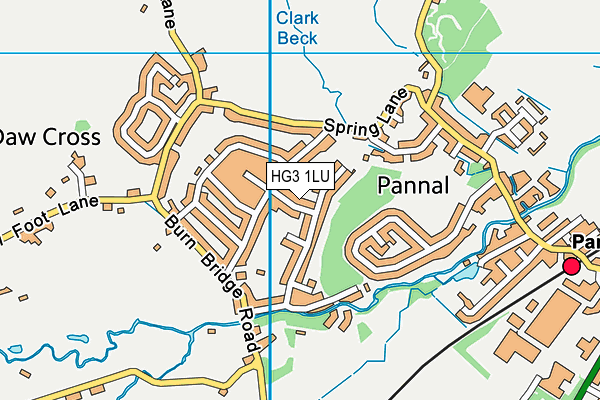 HG3 1LU map - OS VectorMap District (Ordnance Survey)