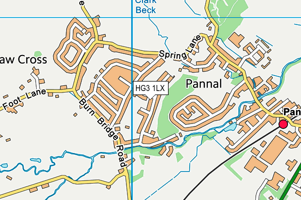 HG3 1LX map - OS VectorMap District (Ordnance Survey)