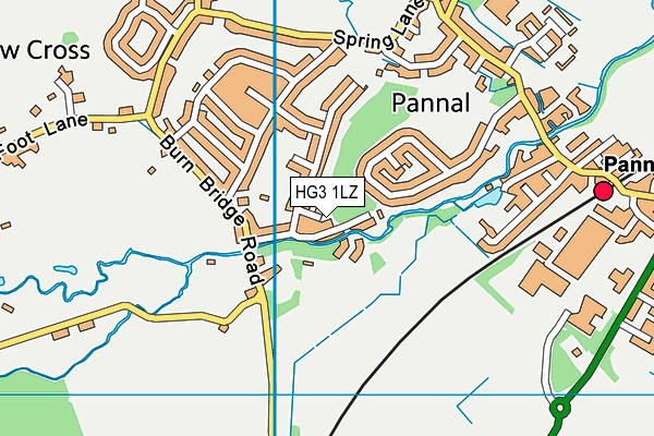 HG3 1LZ map - OS VectorMap District (Ordnance Survey)