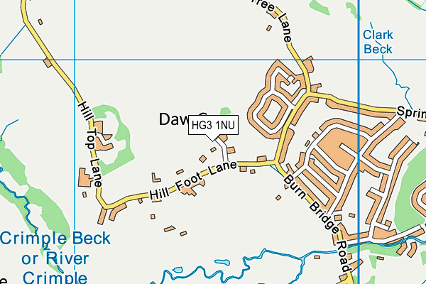 HG3 1NU map - OS VectorMap District (Ordnance Survey)