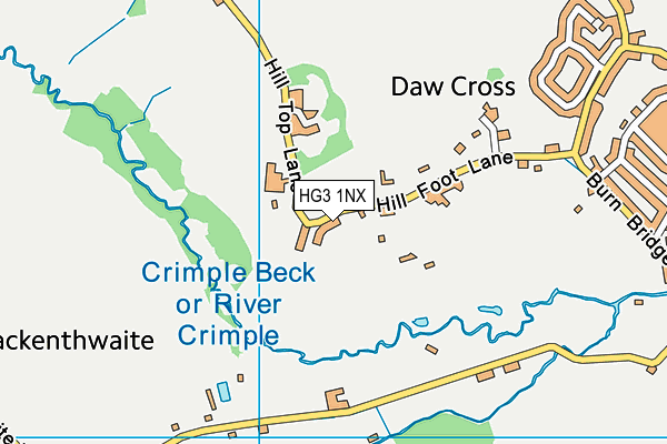 HG3 1NX map - OS VectorMap District (Ordnance Survey)