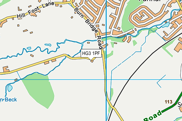 HG3 1PF map - OS VectorMap District (Ordnance Survey) HG3 1PF map - OS VectorMap District (Ordnance Survey)