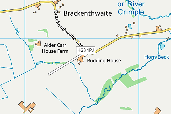 HG3 1PJ map - OS VectorMap District (Ordnance Survey)