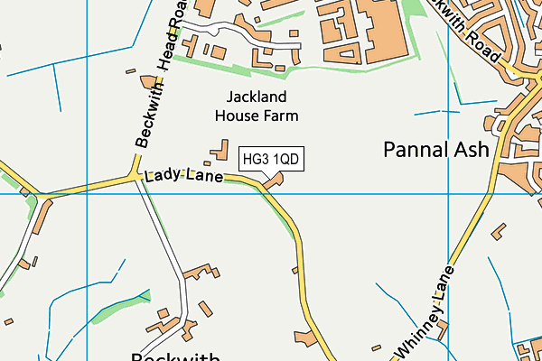 HG3 1QD map - OS VectorMap District (Ordnance Survey)