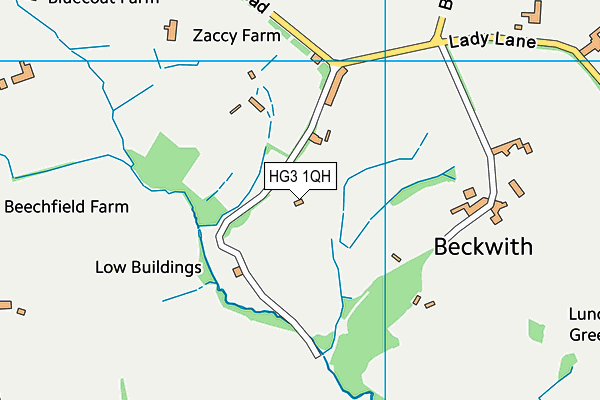 HG3 1QH map - OS VectorMap District (Ordnance Survey)