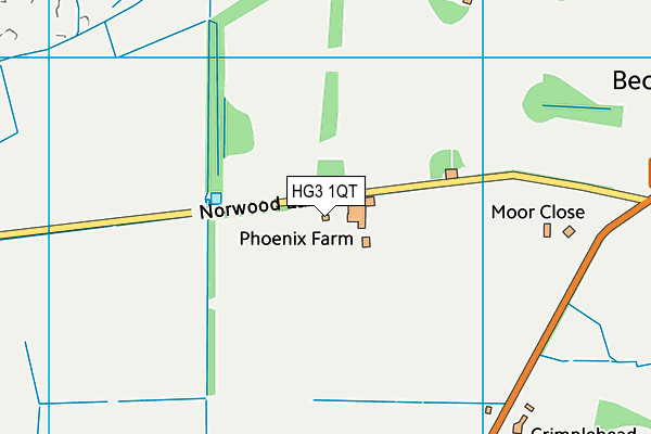 HG3 1QT map - OS VectorMap District (Ordnance Survey) HG3 1QT map - OS VectorMap District (Ordnance Survey)