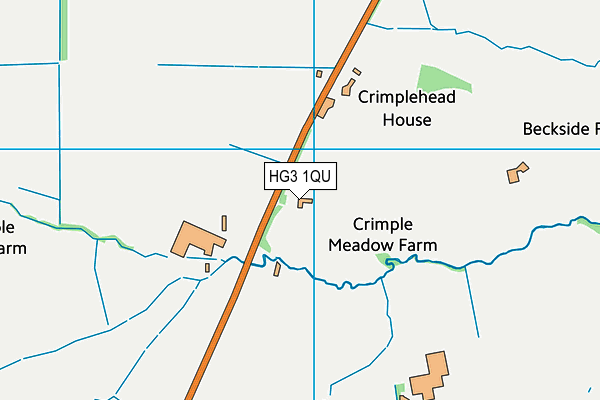 HG3 1QU map - OS VectorMap District (Ordnance Survey)