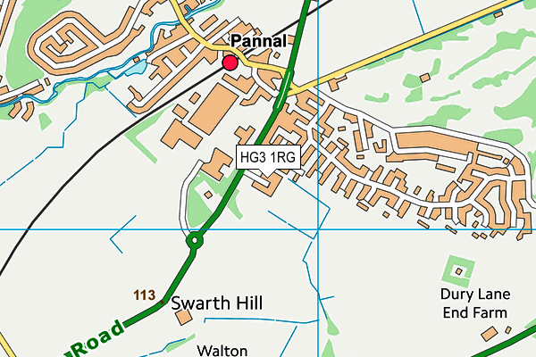 HG3 1RG map - OS VectorMap District (Ordnance Survey) HG3 1RG map - OS VectorMap District (Ordnance Survey)