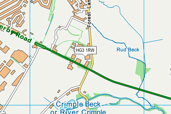 HG3 1RW map - OS VectorMap District (Ordnance Survey)