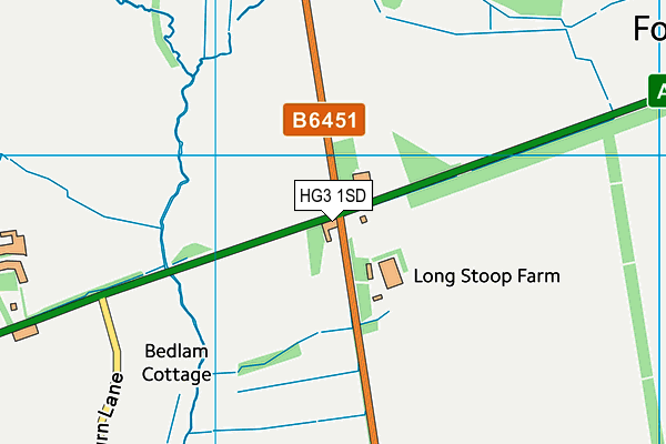 HG3 1SD map - OS VectorMap District (Ordnance Survey)