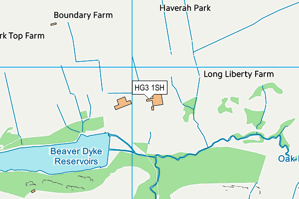 HG3 1SH map - OS VectorMap District (Ordnance Survey)