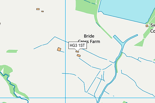 HG3 1ST map - OS VectorMap District (Ordnance Survey)