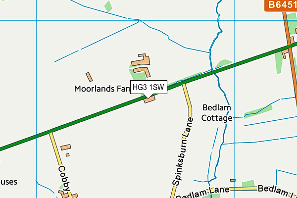 HG3 1SW map - OS VectorMap District (Ordnance Survey) HG3 1SW map - OS VectorMap District (Ordnance Survey)