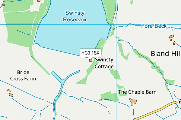 HG3 1SX map - OS VectorMap District (Ordnance Survey)