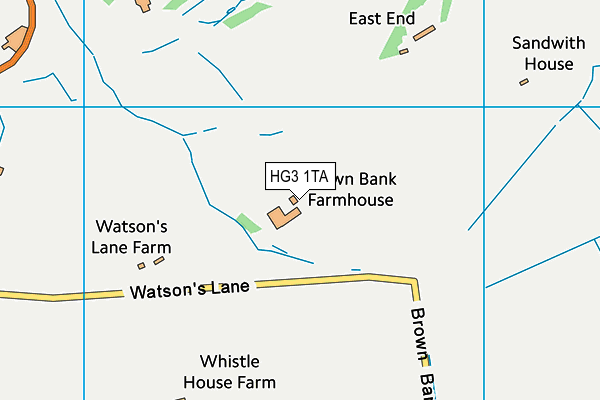 HG3 1TA map - OS VectorMap District (Ordnance Survey)
