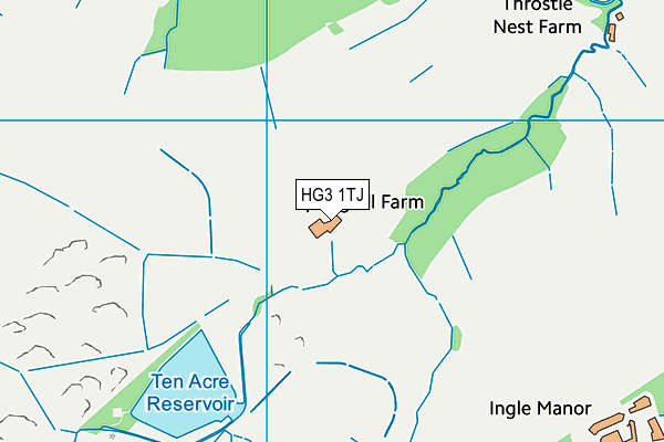 HG3 1TJ map - OS VectorMap District (Ordnance Survey)