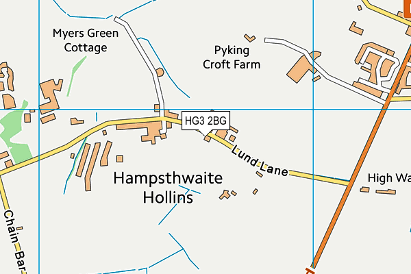 HG3 2BG map - OS VectorMap District (Ordnance Survey) HG3 2BG map - OS VectorMap District (Ordnance Survey)