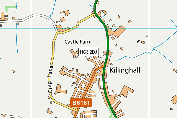 HG3 2DJ map - OS VectorMap District (Ordnance Survey)