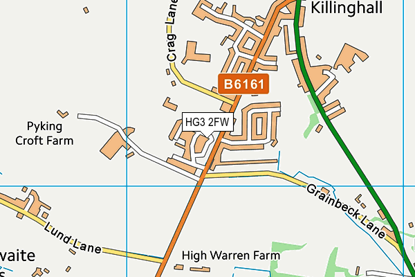 HG3 2FW map - OS VectorMap District (Ordnance Survey) HG3 2FW map - OS VectorMap District (Ordnance Survey)