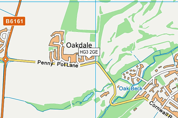 HG3 2GE map - OS VectorMap District (Ordnance Survey) HG3 2GE map - OS VectorMap District (Ordnance Survey)