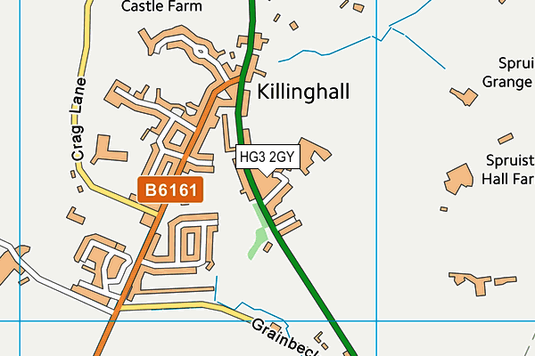 HG3 2GY map - OS VectorMap District (Ordnance Survey)