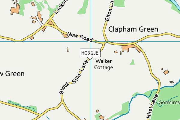 HG3 2JE map - OS VectorMap District (Ordnance Survey)