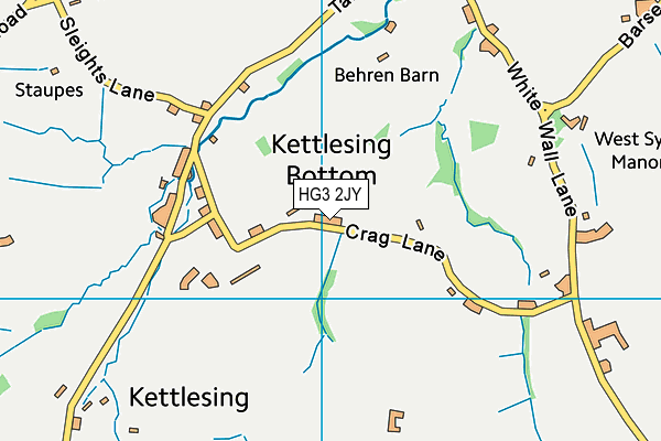 HG3 2JY map - OS VectorMap District (Ordnance Survey)