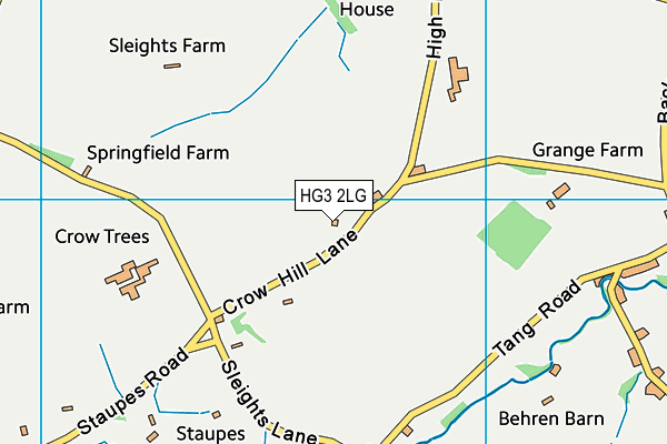 HG3 2LG map - OS VectorMap District (Ordnance Survey) HG3 2LG map - OS VectorMap District (Ordnance Survey)