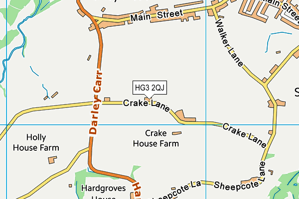 HG3 2QJ map - OS VectorMap District (Ordnance Survey) HG3 2QJ map - OS VectorMap District (Ordnance Survey)
