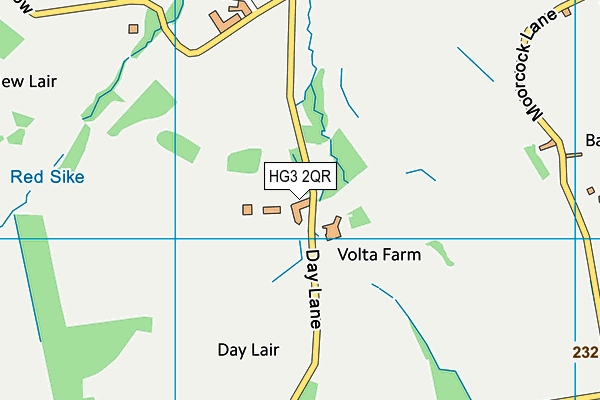 HG3 2QR map - OS VectorMap District (Ordnance Survey)